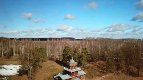 Spring, forest, and ice on the river 73 Stock Footage 250513456