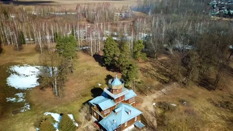 Spring, forest, and ice on the river 78 Stock Footage 250513709