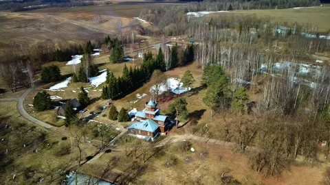 Spring, forest, and ice on the river 77 Stock Footage 250513919