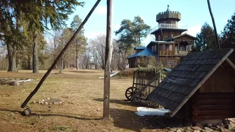 Spring, forest, and ice on the river 81 Stock Footage 250514177