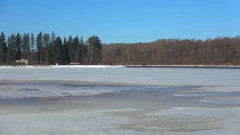 Spring, forest and Western Dvina river 04 Stock Footage 250435807