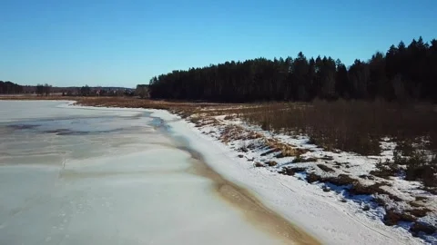 Spring, forest and Western Dvina river 34 Stock Footage 250436728