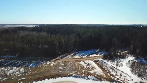 Spring, forest and Western Dvina river 36 Stock Footage 250436878