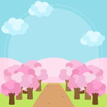 Spring forest background 1 Stock Illustration