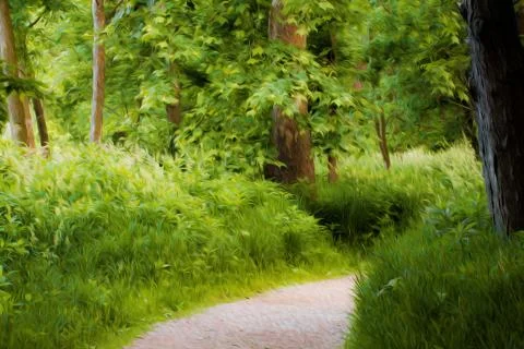 Spring forest Stock Illustration