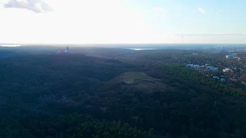 Spring Forest Landscape Drone Footage Video stock 330138243