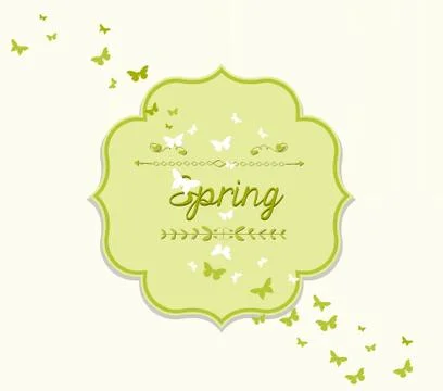 Spring forest nature invitation cards Stock Illustration
