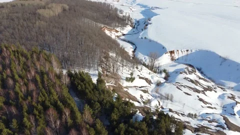 Spring forest ravines and stream Stock Footage 196142477
