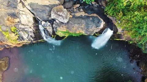 Spring Forest Waterfall Turning Into Winter Snow Stock Footage 330280261