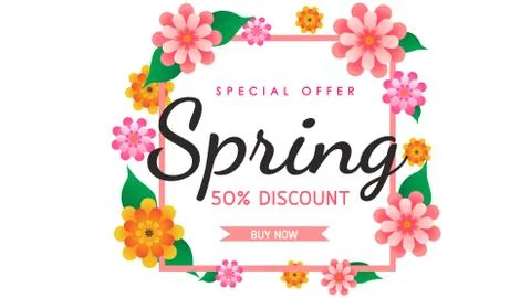 Spring frame sale Stock Illustration