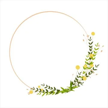 Spring frame of yellow wildflowers. Stock Illustration