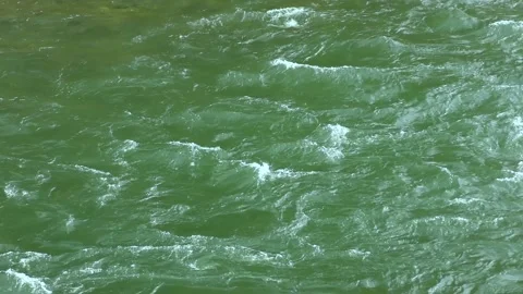 Spring fresh thaw river flow Video stock 145399639