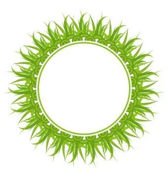 Spring freshness card with grass Illustrazione stock