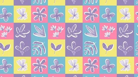 Spring frolars aesthetic pattern Stock Illustration
