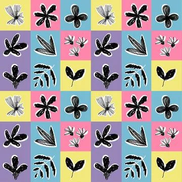 Spring frolars aesthetic pattern Stock Illustration