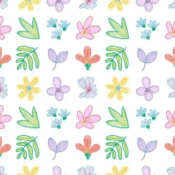 Spring frolars aesthetic pattern Stock Illustration