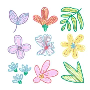 Spring frolars aesthetic pattern Stock Illustration