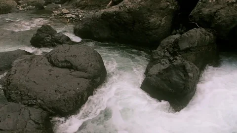 Spring Full-Flowing River. Mountain stream 스톡 동영상 88181541