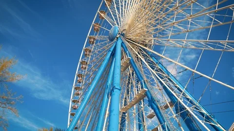 Spring Funfair Cologne Ferris Wheel Stock Footage 106625230