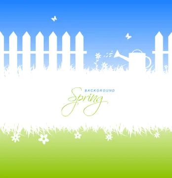Spring garden background with copyspace Stock Illustration