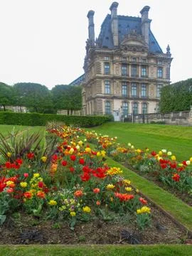Spring gardens  of the Tuileries Stock Photos