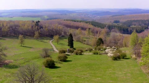 Spring in the german lahn dill landscape 4k 25fps video Stock-Footage 321487752