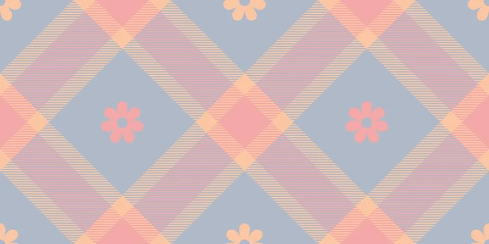 Spring gingham pattern, seamless checked plaids. Pastel vichy background fo.. Stock Illustration