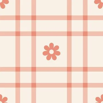 Spring gingham pattern, seamless checked plaids. Pastel vichy background for  Stock Illustration