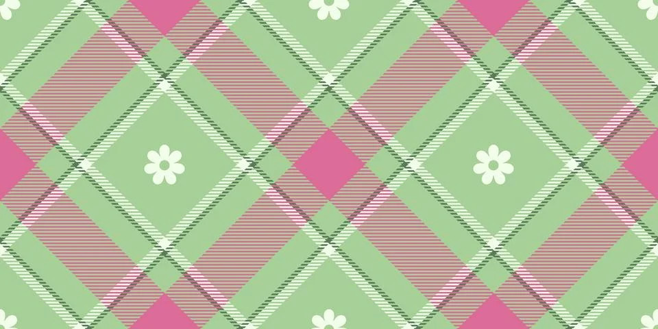 Spring gingham pattern, seamless checked plaids. Pastel vichy background fo.. Illustrazione stock