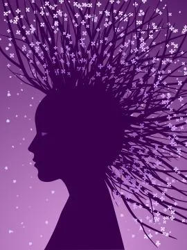 Spring girl Stock Illustration