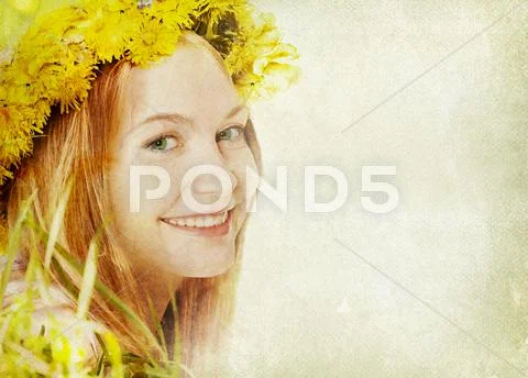 Spring girl Stock Photos