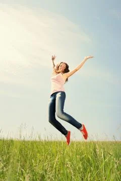 Spring girl Stock Photos