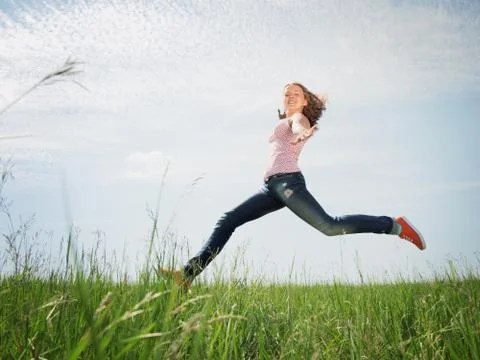 Spring girl Stock Photos