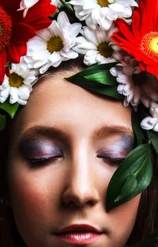 Spring girl Stock Photos