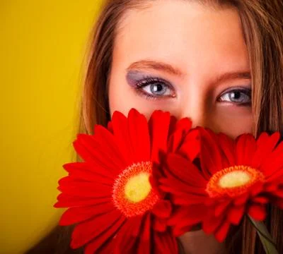 Spring girl Stock Photos