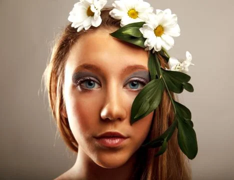 Spring girl Stock Photos