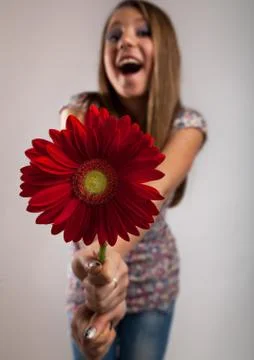 Spring girl Stock Photos