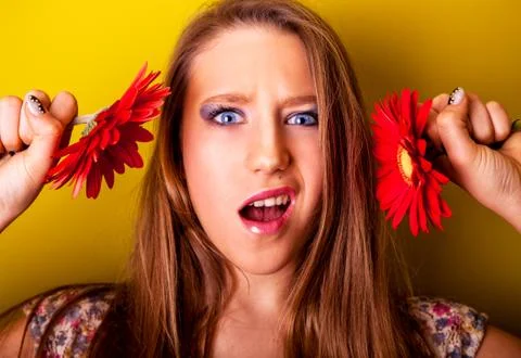 Spring girl Stock Photos