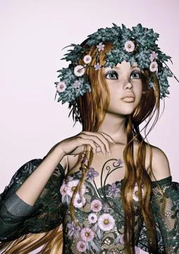 Spring Girl Stock Photos