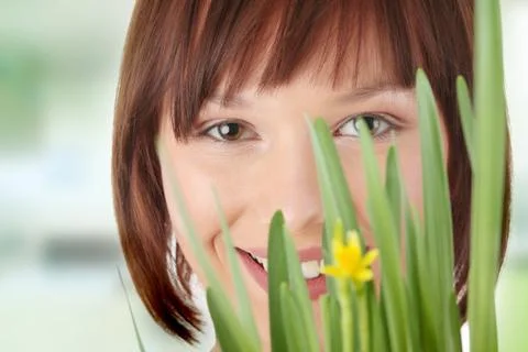 Spring girl Stock Photos