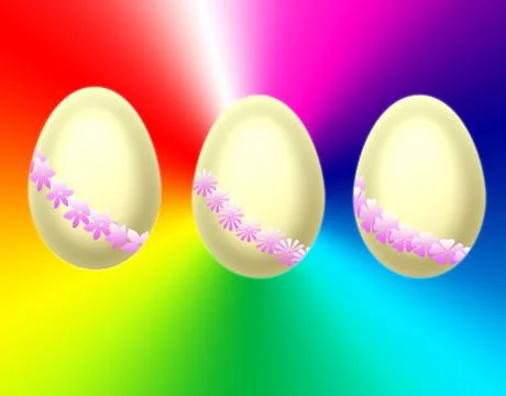 Spring golden Easter eggs Illustrazione stock