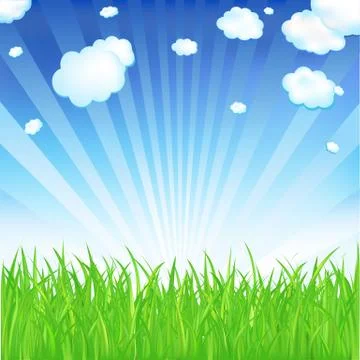 Spring grass Stock Illustration