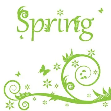 Spring green background Stock Illustration