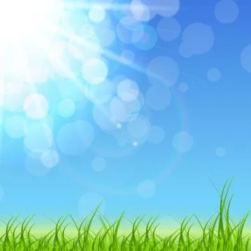 Spring Green Background. Vector Illustration Stock Illustration