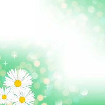 Spring green bokeh background Stock Illustration