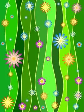 Spring in green Stock Illustration