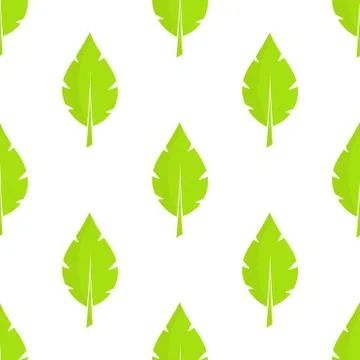 Spring green leaves seamless pattern. Vector illustration. Stock Illustration