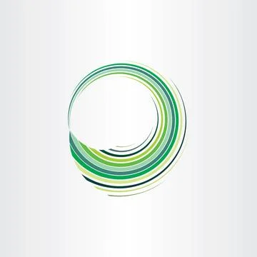Spring green wave circle abstract background vector Stock Illustration