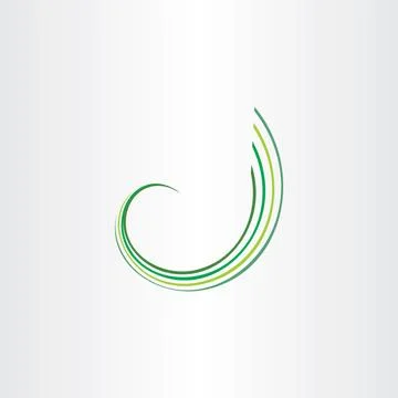Spring green wave vector design element 스톡 일러스트