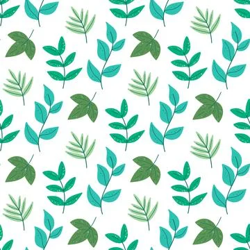 Spring greenery seamless pattern, vector graphics 스톡 일러스트